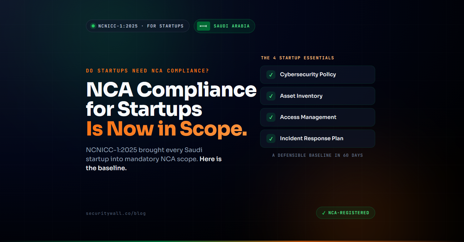 NCA Compliance for Startups in Saudi Arabia