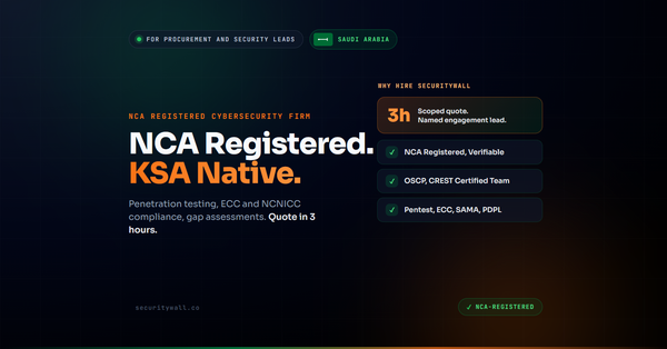 NCA Registered Cybersecurity Firm in Saudi Arabia