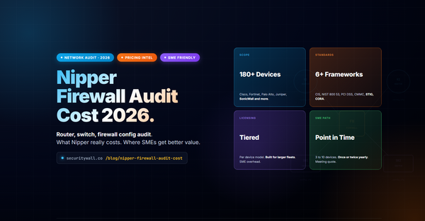 Nipper Firewall Audit Cost 2026: What You Actually Pay