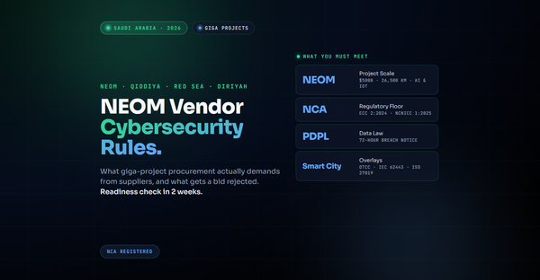 NEOM Vendor Cybersecurity Requirements